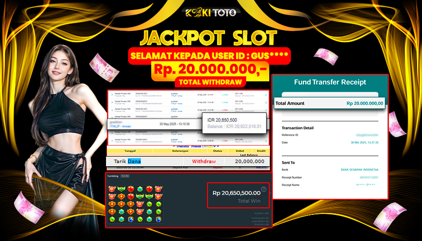 KOKITOTO JACKPOT SLOT Starlight Princess 1000  Rp. 20.000.000 ,- LUNAS