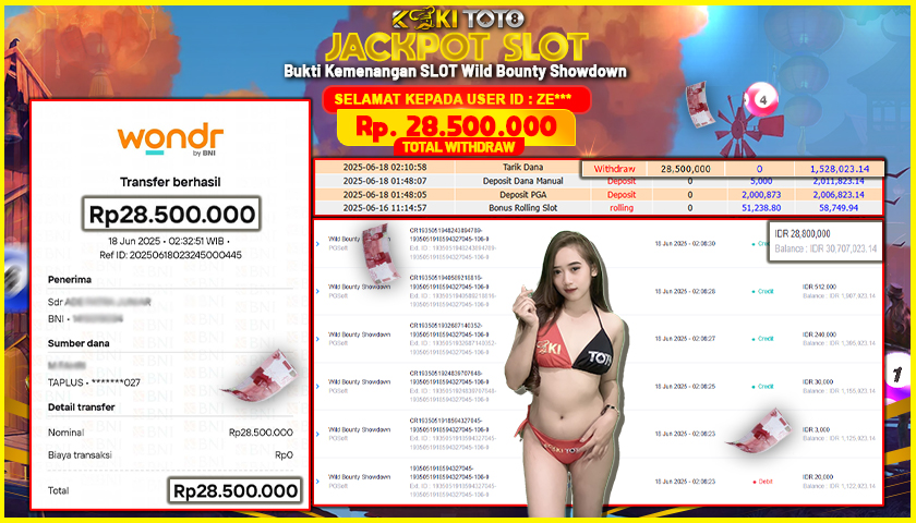 KOKITOTO JACKPOT SLOT Wild Bounty Showdown  Rp. 28.500.000 ,- LUNAS